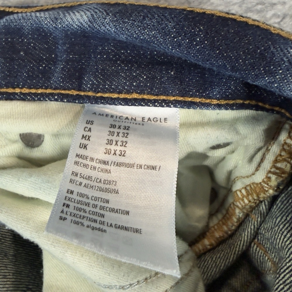 American Eagle Original Boot Cut Jeans Mens 30x30 Medium Wash Blue Denim - Picture 8 of 9
